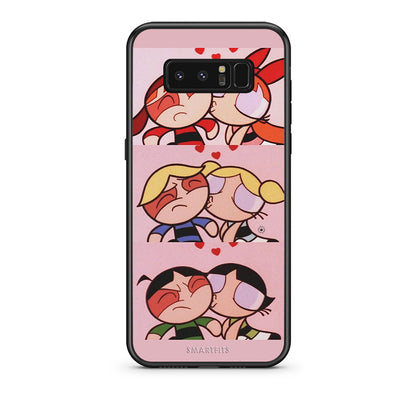 samsung note 8 Puff Love Θήκη Αγίου Βαλεντίνου από τη Smartfits με σχέδιο στο πίσω μέρος και μαύρο περίβλημα | Smartphone case with colorful back and black bezels by Smartfits