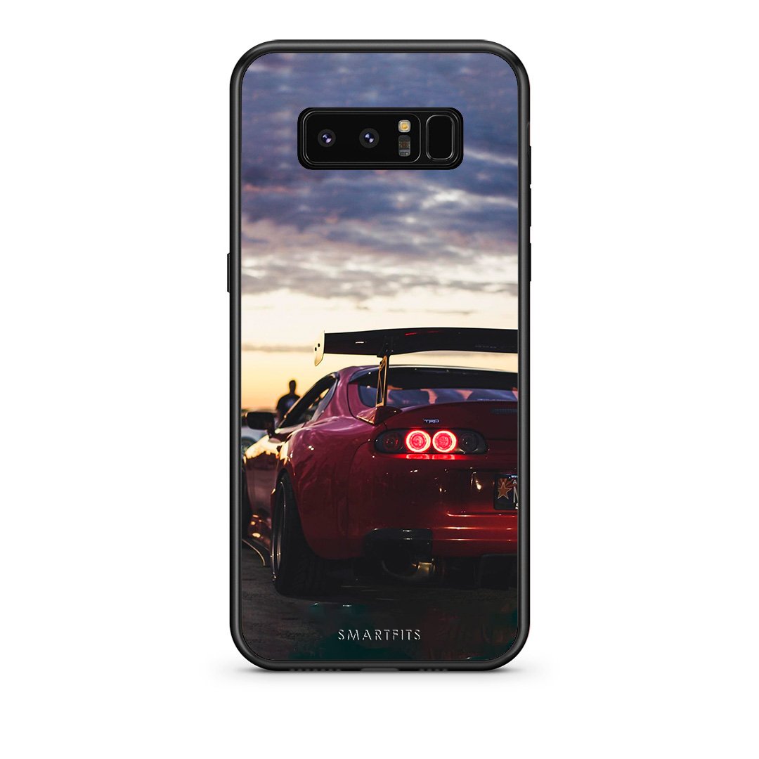 samsung note 8 Racing Supra θήκη από τη Smartfits με σχέδιο στο πίσω μέρος και μαύρο περίβλημα | Smartphone case with colorful back and black bezels by Smartfits