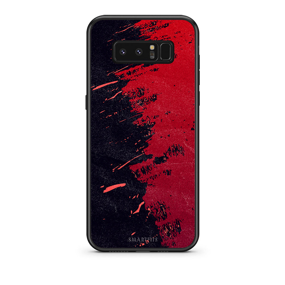 samsung note 8 Red Paint Θήκη Αγίου Βαλεντίνου από τη Smartfits με σχέδιο στο πίσω μέρος και μαύρο περίβλημα | Smartphone case with colorful back and black bezels by Smartfits