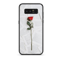Thumbnail for samsung note 8 Red Rose θήκη από τη Smartfits με σχέδιο στο πίσω μέρος και μαύρο περίβλημα | Smartphone case with colorful back and black bezels by Smartfits