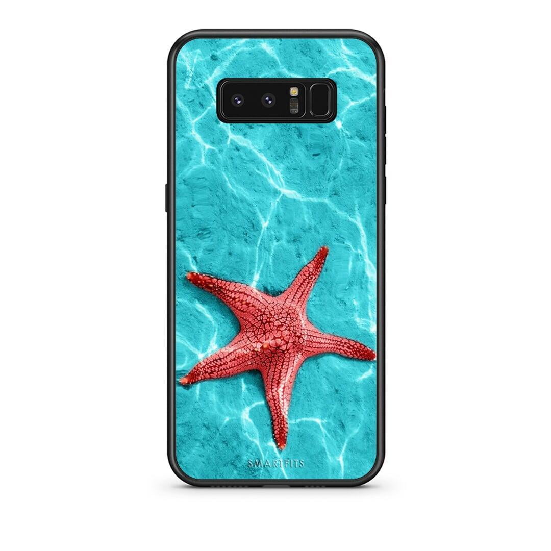 samsung note 8 Red Starfish Θήκη από τη Smartfits με σχέδιο στο πίσω μέρος και μαύρο περίβλημα | Smartphone case with colorful back and black bezels by Smartfits