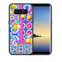 Thumbnail for Θήκη Samsung Note 8 Retro Spring από τη Smartfits με σχέδιο στο πίσω μέρος και μαύρο περίβλημα | Samsung Note 8 Retro Spring case with colorful back and black bezels