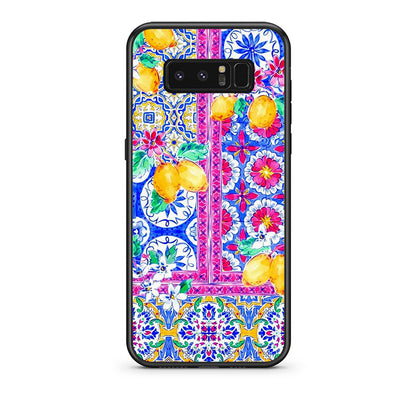 samsung note 8 Retro Spring θήκη από τη Smartfits με σχέδιο στο πίσω μέρος και μαύρο περίβλημα | Smartphone case with colorful back and black bezels by Smartfits