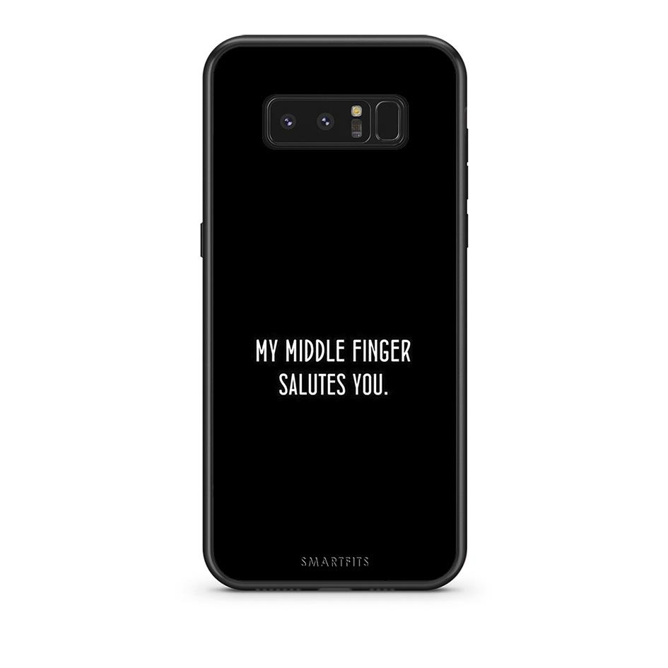 samsung note 8 Salute θήκη από τη Smartfits με σχέδιο στο πίσω μέρος και μαύρο περίβλημα | Smartphone case with colorful back and black bezels by Smartfits
