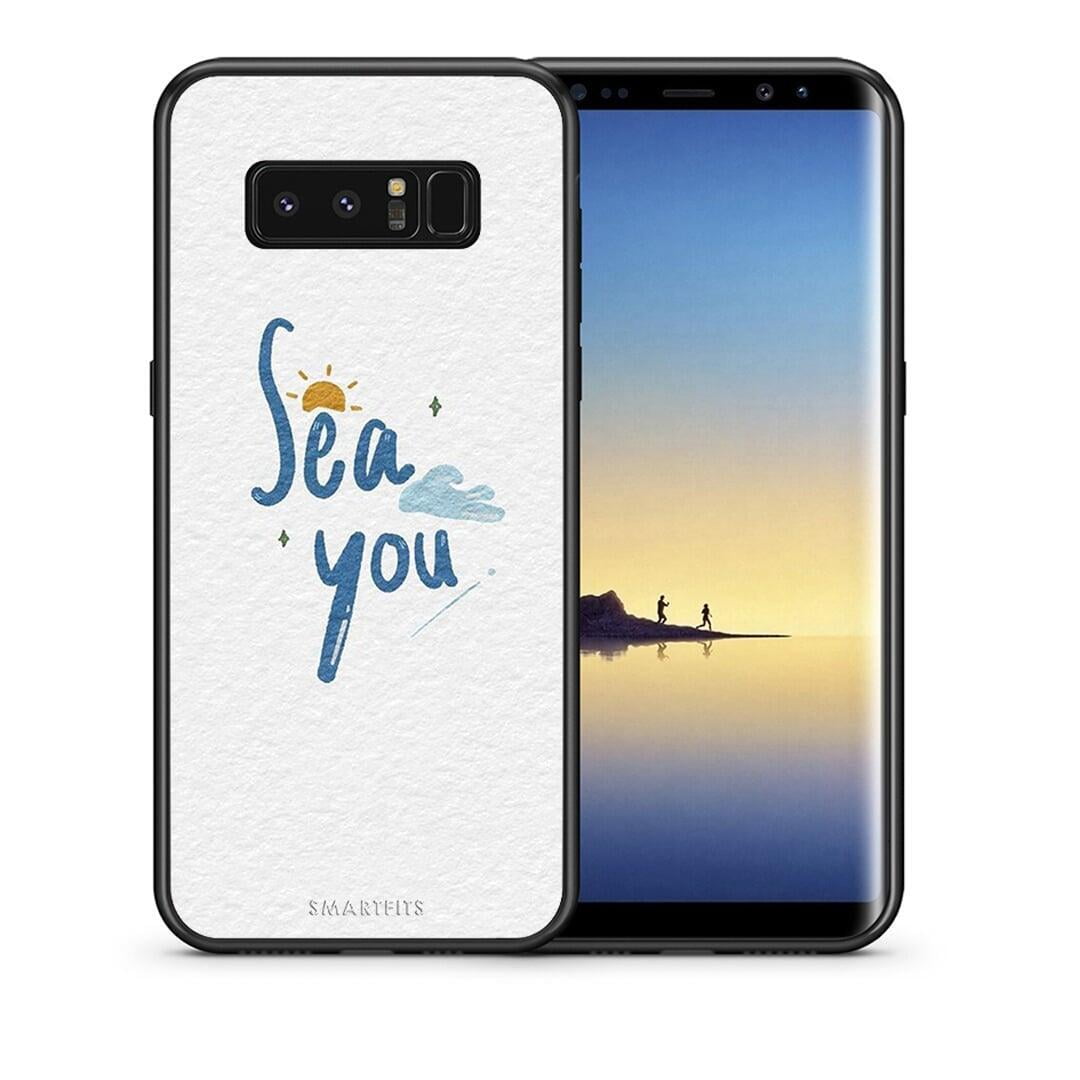 Θήκη Samsung Note 8 Sea You από τη Smartfits με σχέδιο στο πίσω μέρος και μαύρο περίβλημα | Samsung Note 8 Sea You case with colorful back and black bezels