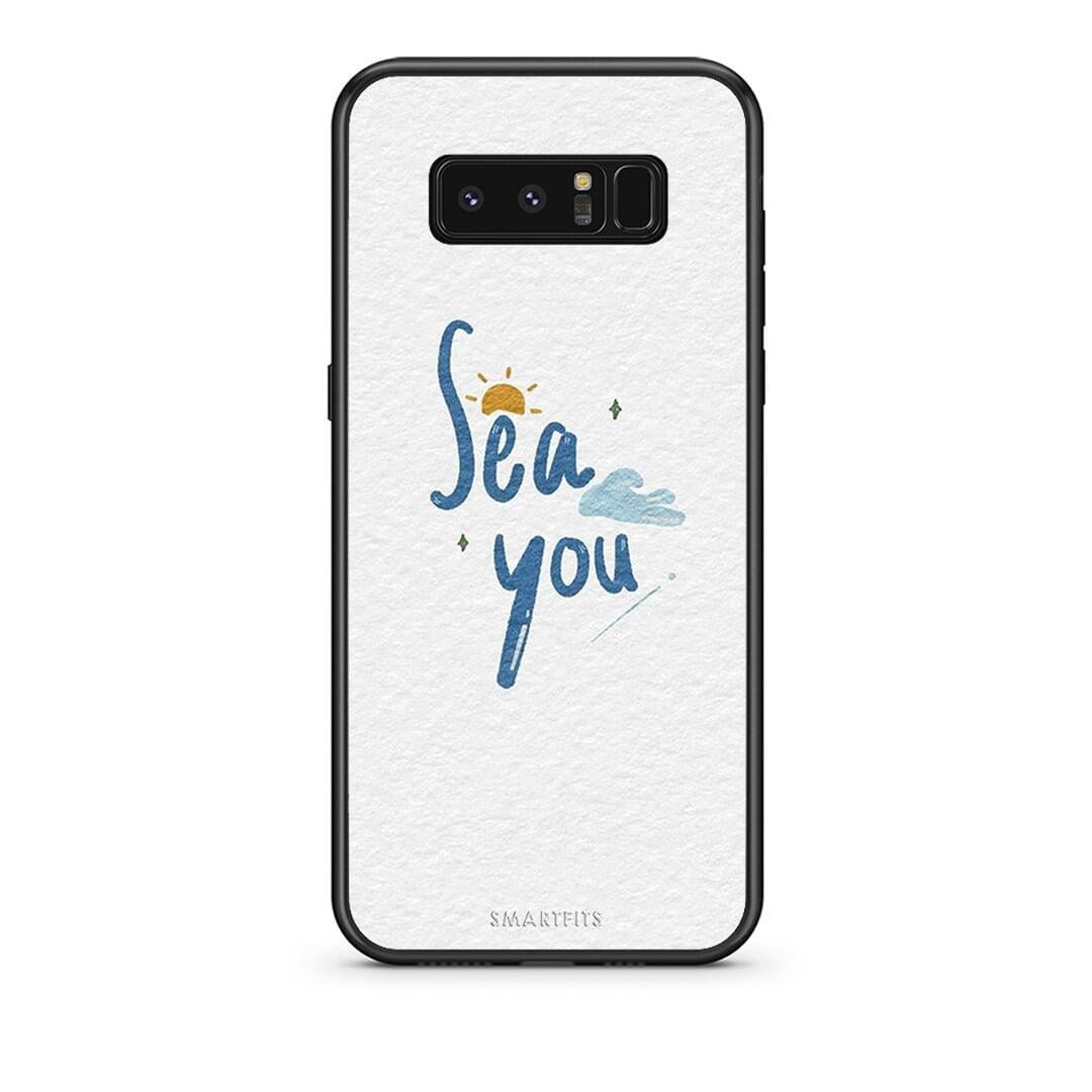 samsung note 8 Sea You Θήκη από τη Smartfits με σχέδιο στο πίσω μέρος και μαύρο περίβλημα | Smartphone case with colorful back and black bezels by Smartfits