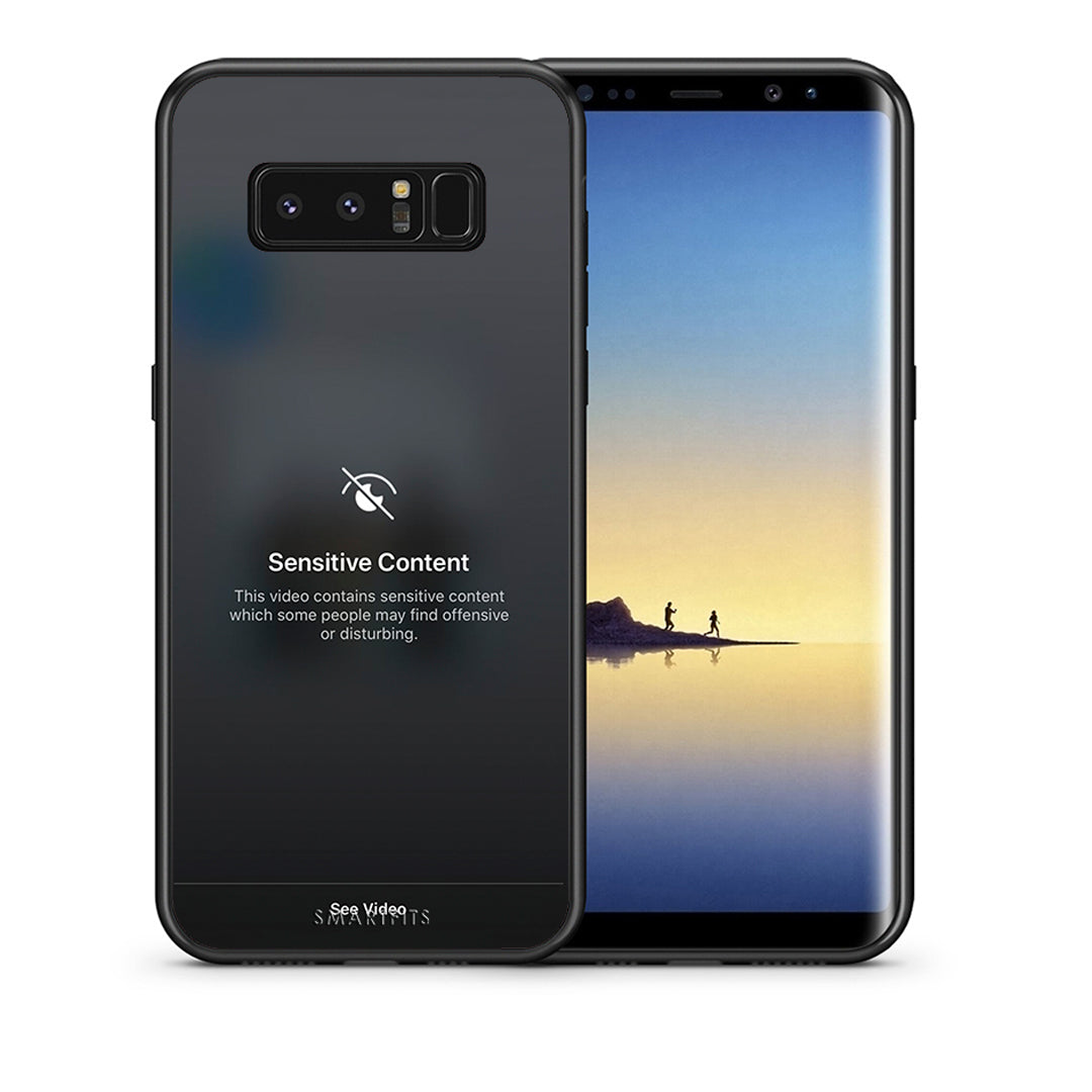 Θήκη Samsung Note 8 Sensitive Content από τη Smartfits με σχέδιο στο πίσω μέρος και μαύρο περίβλημα | Samsung Note 8 Sensitive Content case with colorful back and black bezels