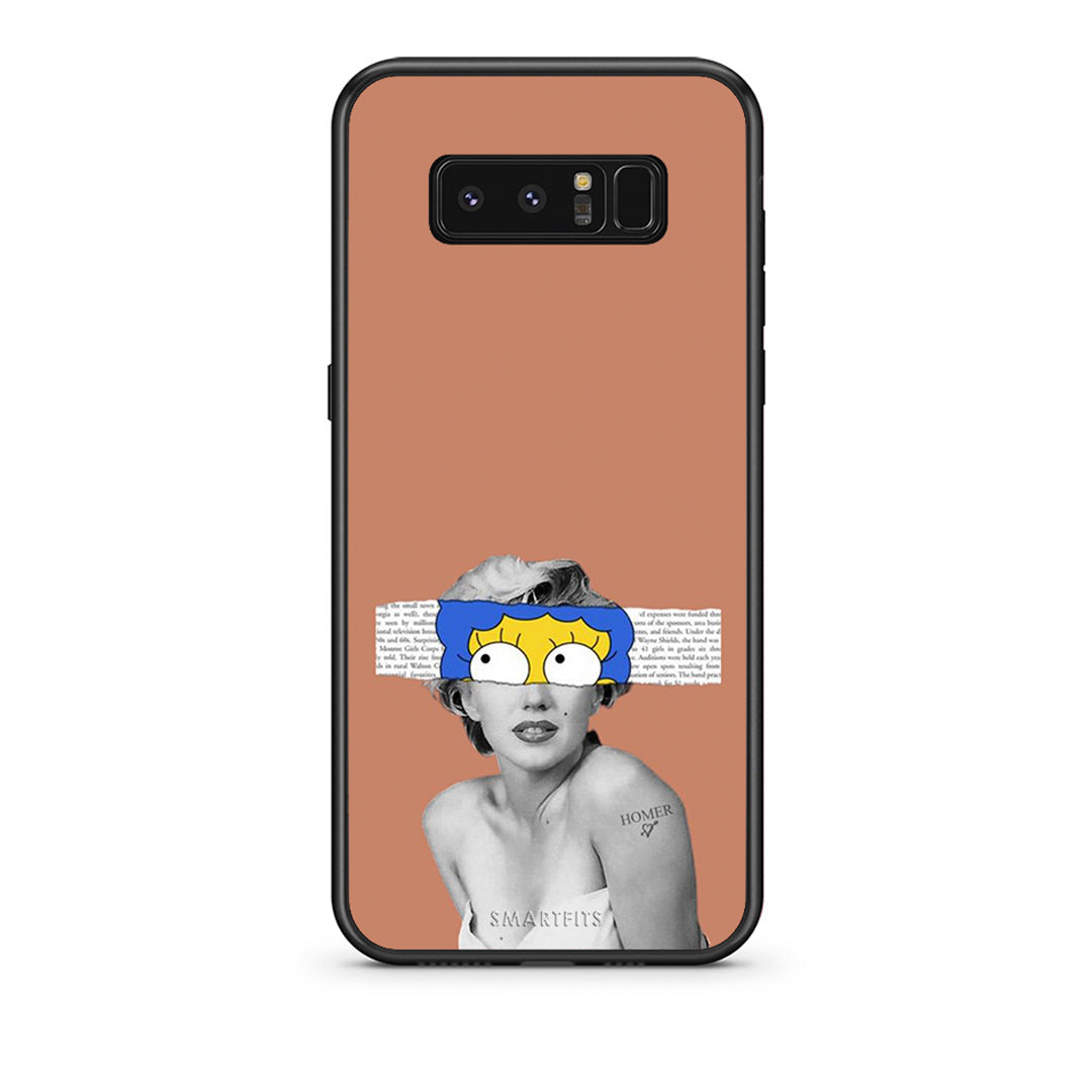 samsung note 8 Sim Merilyn θήκη από τη Smartfits με σχέδιο στο πίσω μέρος και μαύρο περίβλημα | Smartphone case with colorful back and black bezels by Smartfits
