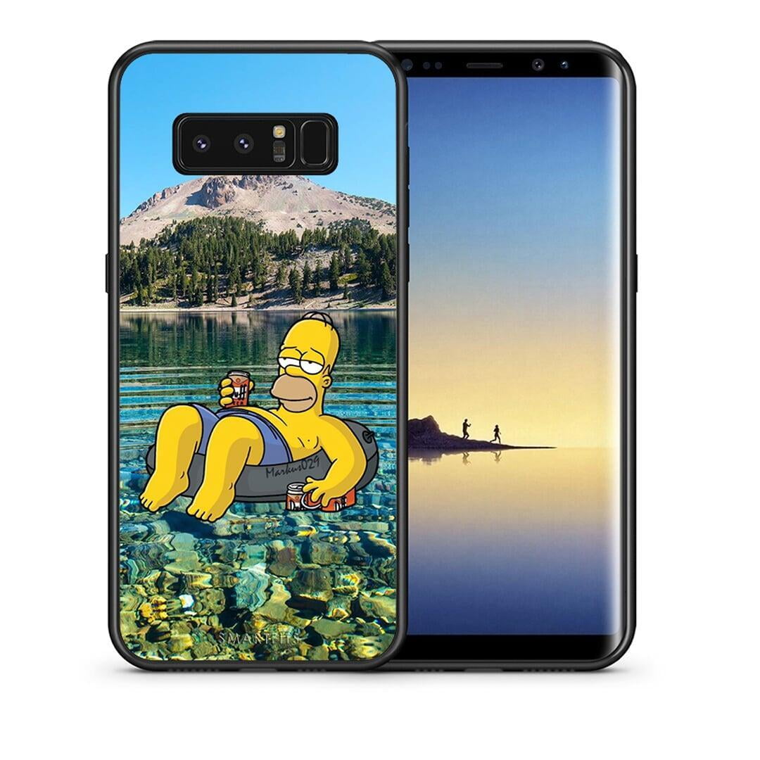 Θήκη Samsung Note 8 Summer Happiness από τη Smartfits με σχέδιο στο πίσω μέρος και μαύρο περίβλημα | Samsung Note 8 Summer Happiness case with colorful back and black bezels