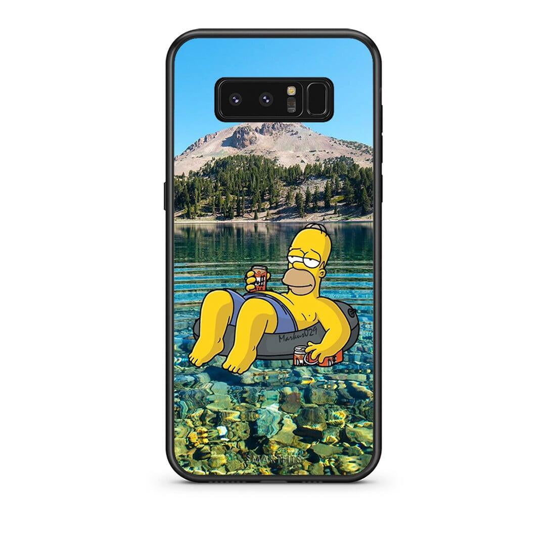 samsung note 8 Summer Happiness Θήκη από τη Smartfits με σχέδιο στο πίσω μέρος και μαύρο περίβλημα | Smartphone case with colorful back and black bezels by Smartfits