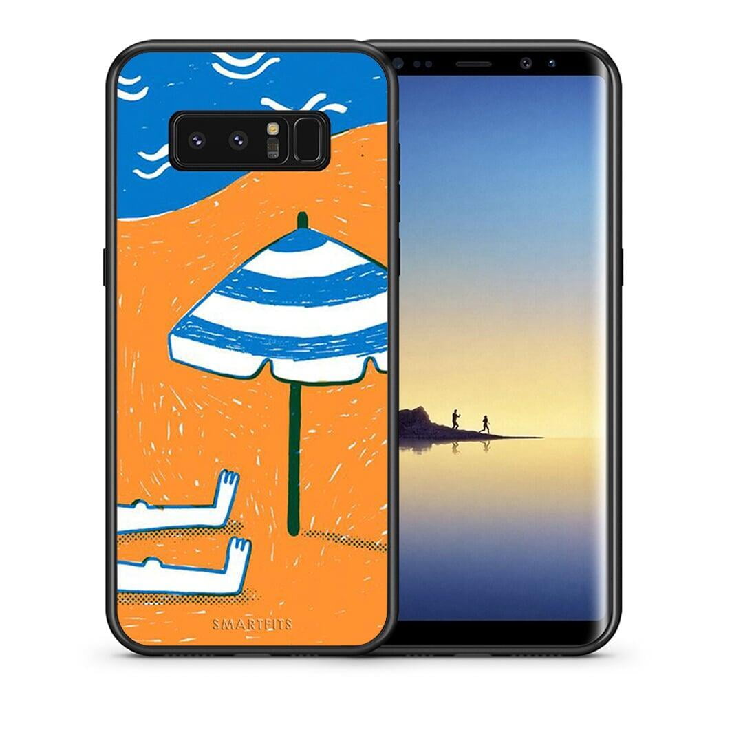 Θήκη Samsung Note 8 Summering από τη Smartfits με σχέδιο στο πίσω μέρος και μαύρο περίβλημα | Samsung Note 8 Summering case with colorful back and black bezels