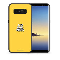 Thumbnail for Θήκη Samsung Note 8 Vibes Text από τη Smartfits με σχέδιο στο πίσω μέρος και μαύρο περίβλημα | Samsung Note 8 Vibes Text case with colorful back and black bezels