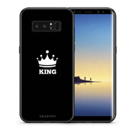 Thumbnail for Θήκη Samsung Note 8 King Valentine από τη Smartfits με σχέδιο στο πίσω μέρος και μαύρο περίβλημα | Samsung Note 8 King Valentine case with colorful back and black bezels