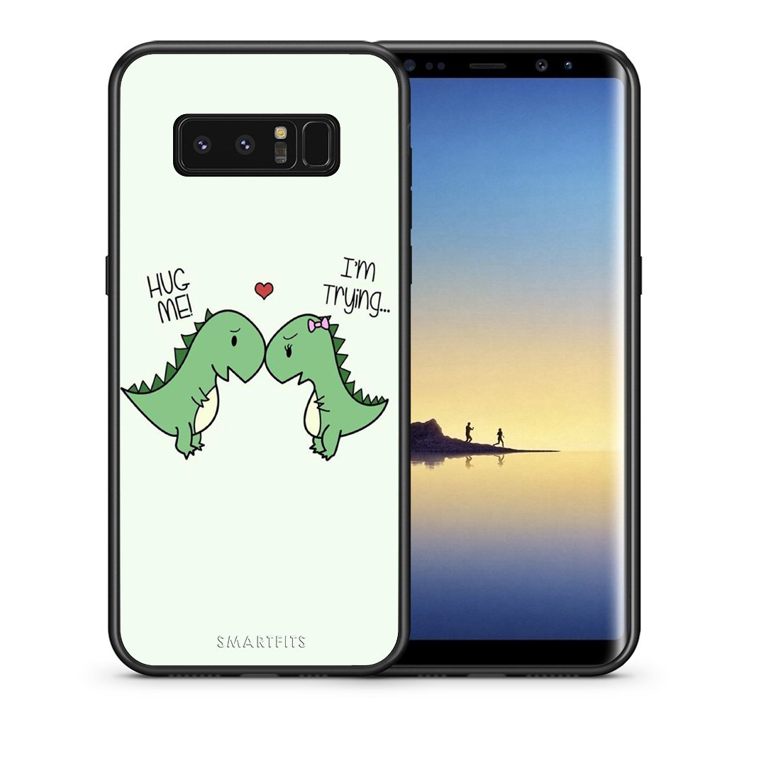 Θήκη Samsung Note 8 Rex Valentine από τη Smartfits με σχέδιο στο πίσω μέρος και μαύρο περίβλημα | Samsung Note 8 Rex Valentine case with colorful back and black bezels