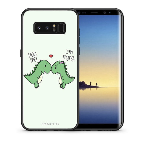 Θήκη Samsung Note 8 Rex Valentine από τη Smartfits με σχέδιο στο πίσω μέρος και μαύρο περίβλημα | Samsung Note 8 Rex Valentine case with colorful back and black bezels