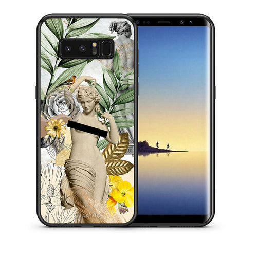 Θήκη Samsung Note 8 Woman Statue από τη Smartfits με σχέδιο στο πίσω μέρος και μαύρο περίβλημα | Samsung Note 8 Woman Statue case with colorful back and black bezels
