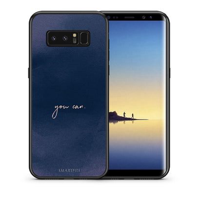 Θήκη Samsung Note 8 You Can από τη Smartfits με σχέδιο στο πίσω μέρος και μαύρο περίβλημα | Samsung Note 8 You Can case with colorful back and black bezels