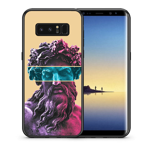 Θήκη Αγίου Βαλεντίνου Samsung Note 8 Zeus Art από τη Smartfits με σχέδιο στο πίσω μέρος και μαύρο περίβλημα | Samsung Note 8 Zeus Art case with colorful back and black bezels