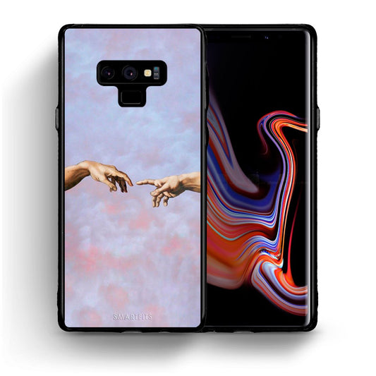 Θήκη Samsung Note 9 Adam Hand από τη Smartfits με σχέδιο στο πίσω μέρος και μαύρο περίβλημα | Samsung Note 9 Adam Hand case with colorful back and black bezels