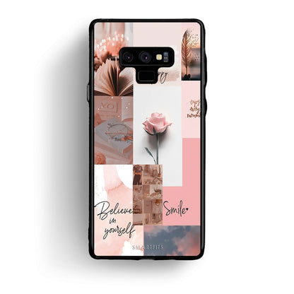 samsung note 9 Aesthetic Collage θήκη από τη Smartfits με σχέδιο στο πίσω μέρος και μαύρο περίβλημα | Smartphone case with colorful back and black bezels by Smartfits