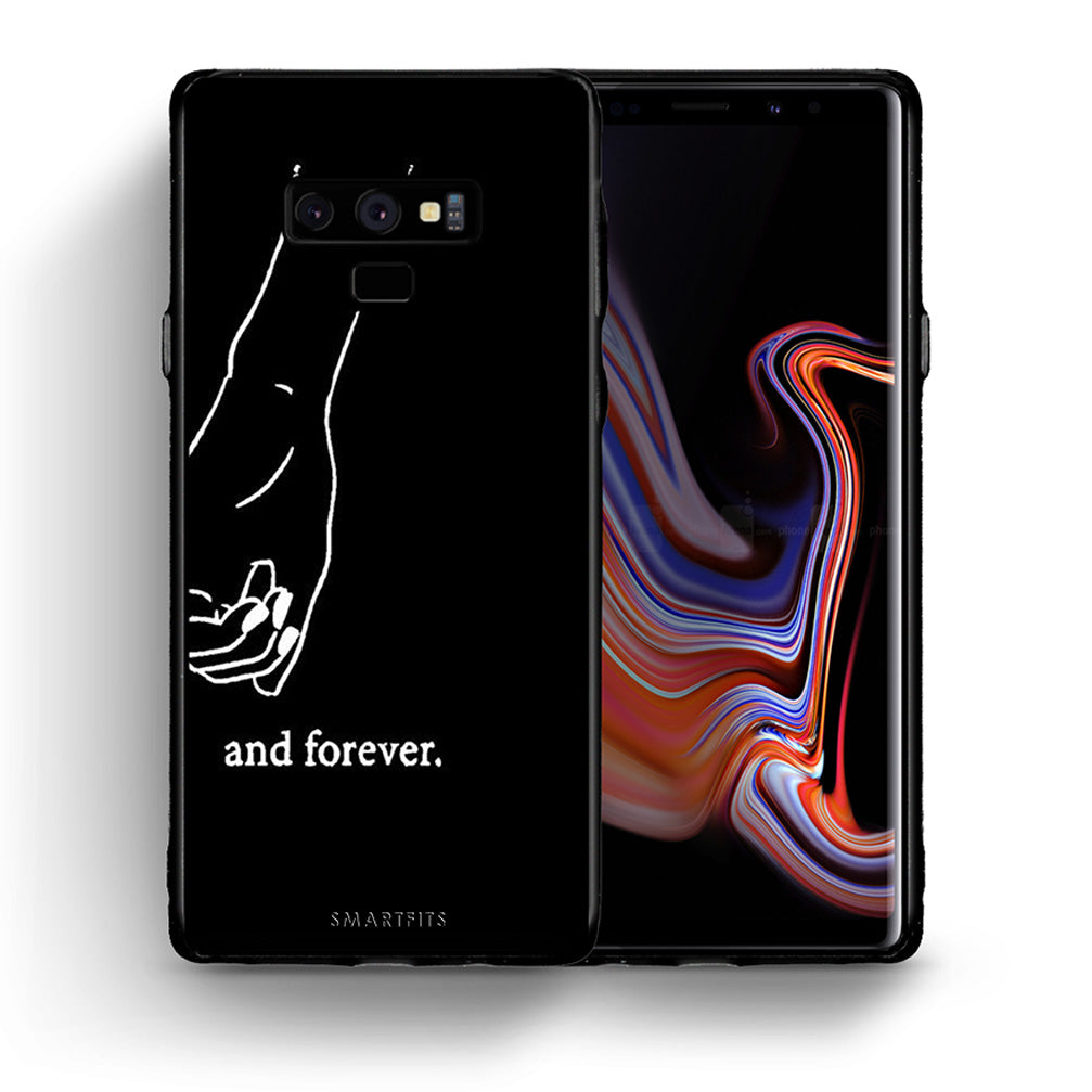 Θήκη Αγίου Βαλεντίνου Samsung Note 9 Always & Forever 2 από τη Smartfits με σχέδιο στο πίσω μέρος και μαύρο περίβλημα | Samsung Note 9 Always & Forever 2 case with colorful back and black bezels