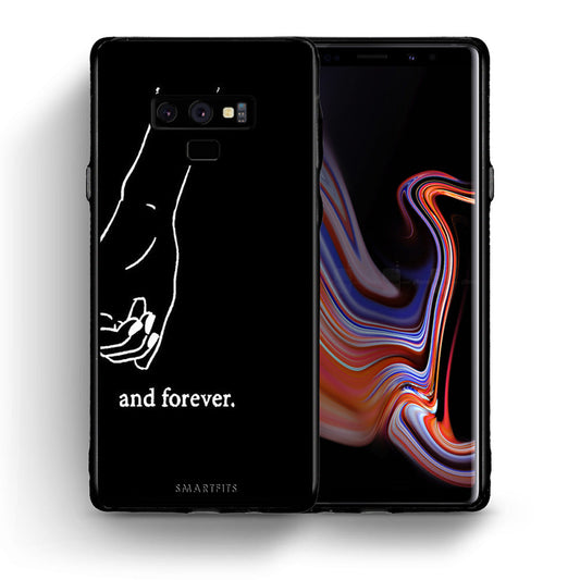 Θήκη Αγίου Βαλεντίνου Samsung Note 9 Always & Forever 2 από τη Smartfits με σχέδιο στο πίσω μέρος και μαύρο περίβλημα | Samsung Note 9 Always & Forever 2 case with colorful back and black bezels