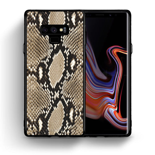 Θήκη Samsung Note 9 Fashion Snake Animal από τη Smartfits με σχέδιο στο πίσω μέρος και μαύρο περίβλημα | Samsung Note 9 Fashion Snake Animal case with colorful back and black bezels