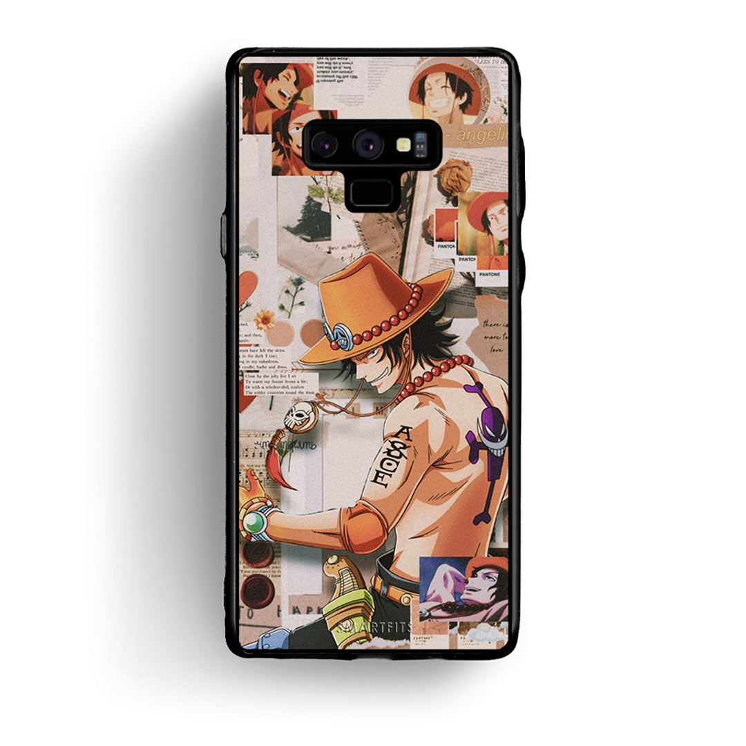samsung note 9 Anime Collage θήκη από τη Smartfits με σχέδιο στο πίσω μέρος και μαύρο περίβλημα | Smartphone case with colorful back and black bezels by Smartfits