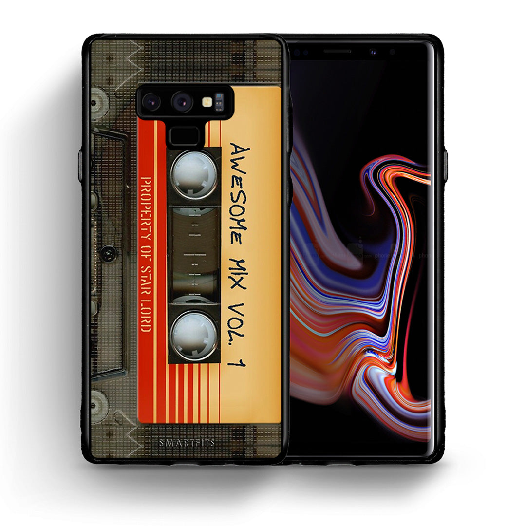 Θήκη Samsung Note 9 Awesome Mix από τη Smartfits με σχέδιο στο πίσω μέρος και μαύρο περίβλημα | Samsung Note 9 Awesome Mix case with colorful back and black bezels