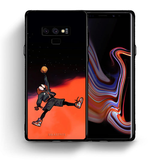 Θήκη Samsung Note 9 Basketball Hero από τη Smartfits με σχέδιο στο πίσω μέρος και μαύρο περίβλημα | Samsung Note 9 Basketball Hero case with colorful back and black bezels