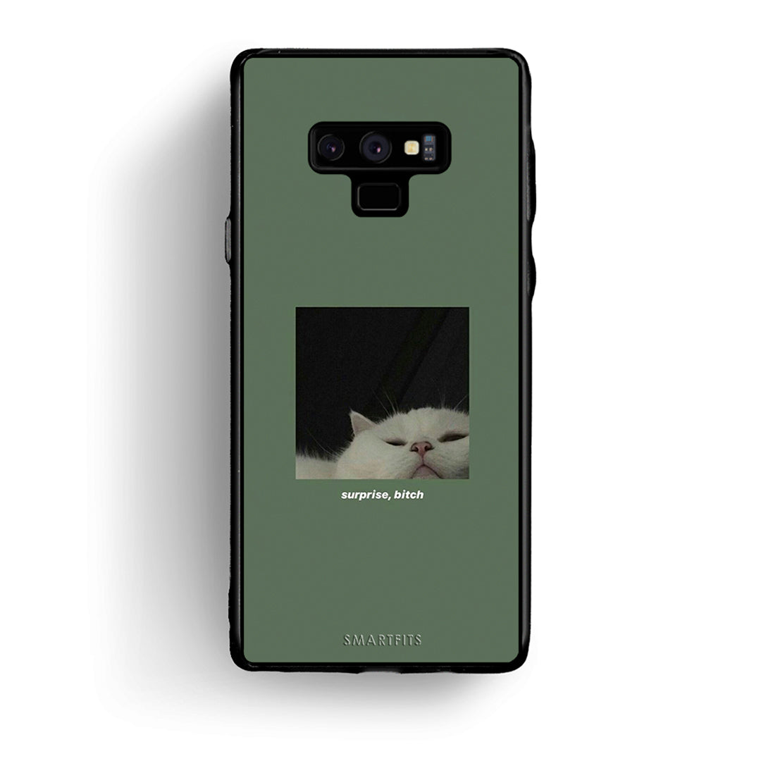 samsung note 9 Bitch Surprise θήκη από τη Smartfits με σχέδιο στο πίσω μέρος και μαύρο περίβλημα | Smartphone case with colorful back and black bezels by Smartfits