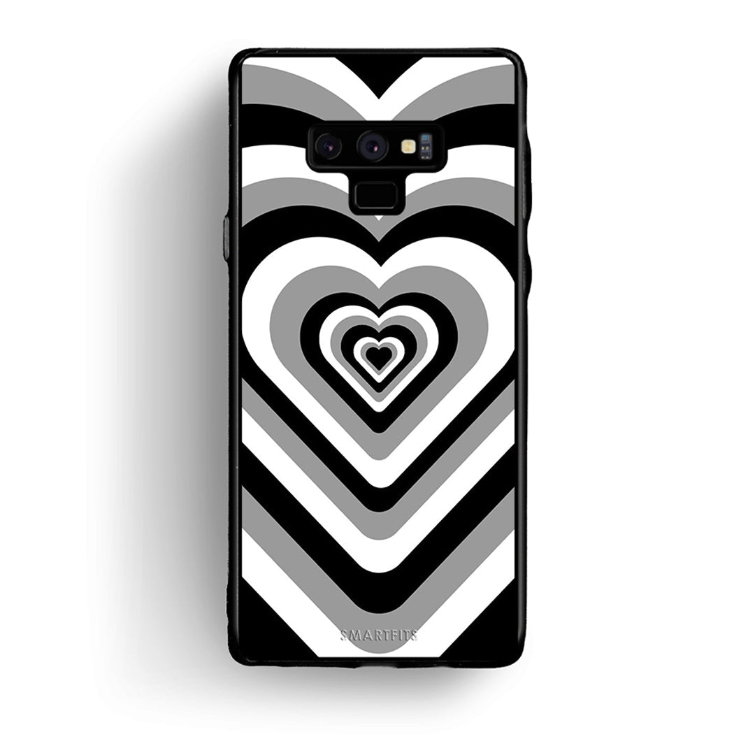 samsung note 9 Black Hearts θήκη από τη Smartfits με σχέδιο στο πίσω μέρος και μαύρο περίβλημα | Smartphone case with colorful back and black bezels by Smartfits