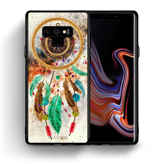 Θήκη Samsung Note 9 DreamCatcher Boho από τη Smartfits με σχέδιο στο πίσω μέρος και μαύρο περίβλημα | Samsung Note 9 DreamCatcher Boho case with colorful back and black bezels