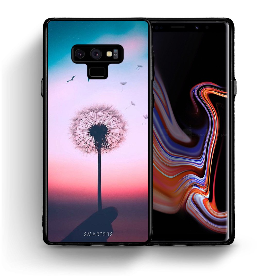 Θήκη Samsung Note 9 Wish Boho από τη Smartfits με σχέδιο στο πίσω μέρος και μαύρο περίβλημα | Samsung Note 9 Wish Boho case with colorful back and black bezels
