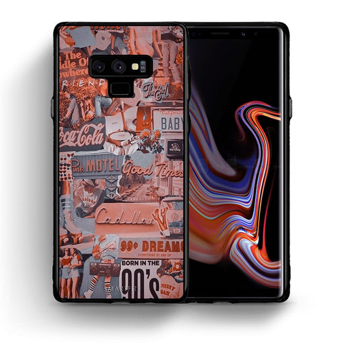 Θήκη Samsung Note 9 Born In 90s από τη Smartfits με σχέδιο στο πίσω μέρος και μαύρο περίβλημα | Samsung Note 9 Born In 90s case with colorful back and black bezels