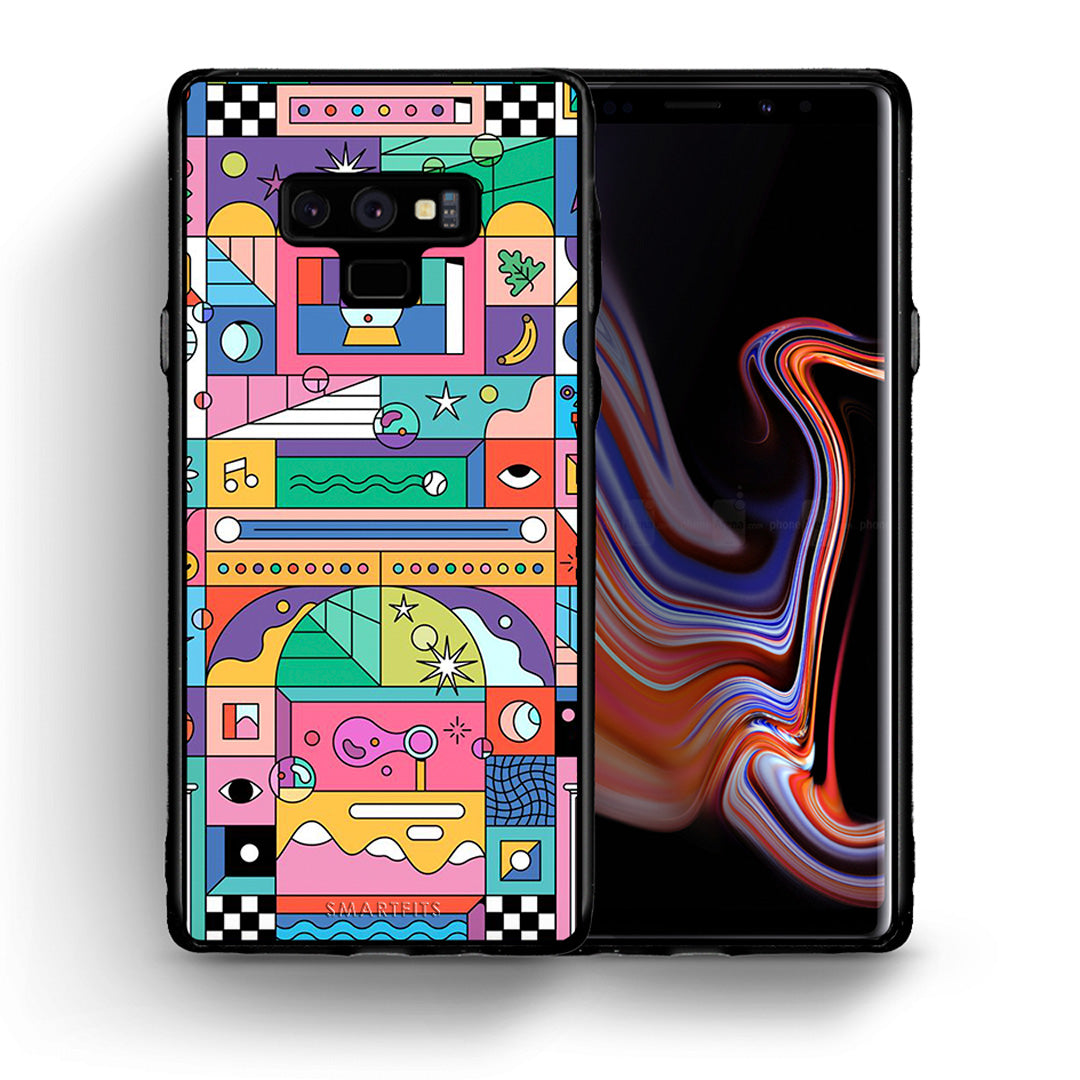 Θήκη Samsung Note 9 Bubbles Soap από τη Smartfits με σχέδιο στο πίσω μέρος και μαύρο περίβλημα | Samsung Note 9 Bubbles Soap case with colorful back and black bezels