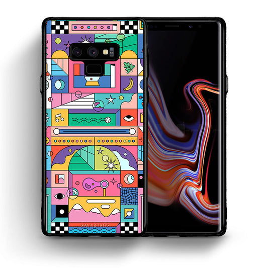 Θήκη Samsung Note 9 Bubbles Soap από τη Smartfits με σχέδιο στο πίσω μέρος και μαύρο περίβλημα | Samsung Note 9 Bubbles Soap case with colorful back and black bezels