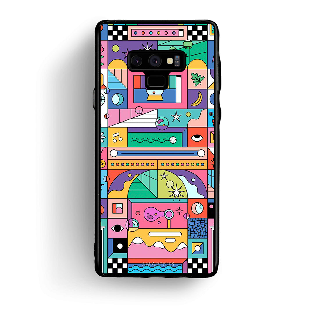 samsung note 9 Bubbles Soap θήκη από τη Smartfits με σχέδιο στο πίσω μέρος και μαύρο περίβλημα | Smartphone case with colorful back and black bezels by Smartfits