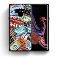 Thumbnail for Θήκη Samsung Note 9 Car Plates από τη Smartfits με σχέδιο στο πίσω μέρος και μαύρο περίβλημα | Samsung Note 9 Car Plates case with colorful back and black bezels