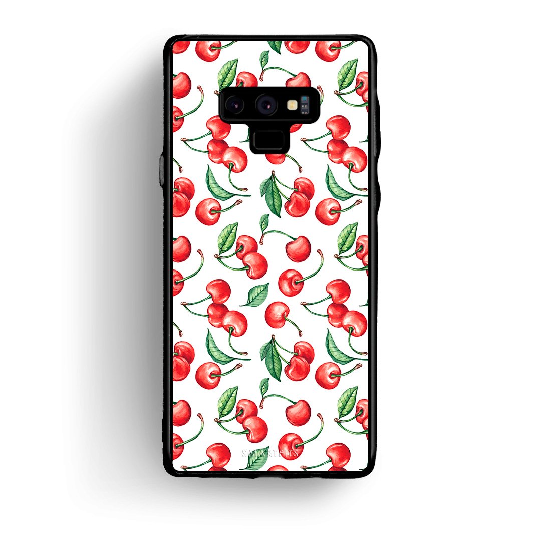 samsung note 9 Cherry Summer θήκη από τη Smartfits με σχέδιο στο πίσω μέρος και μαύρο περίβλημα | Smartphone case with colorful back and black bezels by Smartfits