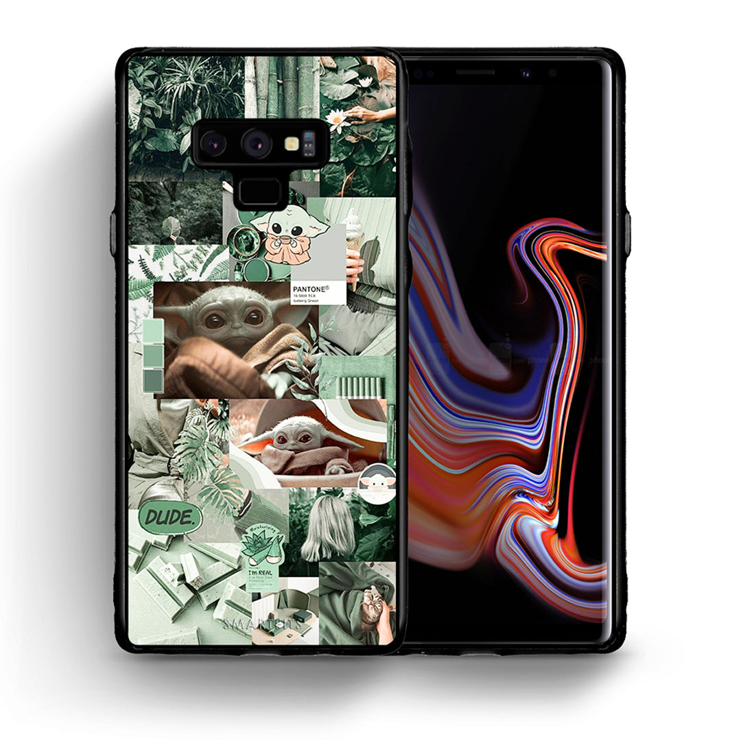 Θήκη Αγίου Βαλεντίνου Samsung Note 9 Collage Dude από τη Smartfits με σχέδιο στο πίσω μέρος και μαύρο περίβλημα | Samsung Note 9 Collage Dude case with colorful back and black bezels