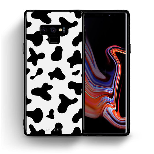 Θήκη Samsung Note 9 Cow Print από τη Smartfits με σχέδιο στο πίσω μέρος και μαύρο περίβλημα | Samsung Note 9 Cow Print case with colorful back and black bezels