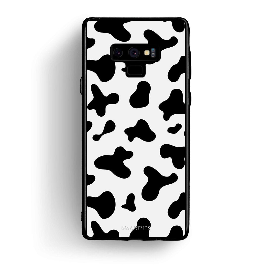 samsung note 9 Cow Print θήκη από τη Smartfits με σχέδιο στο πίσω μέρος και μαύρο περίβλημα | Smartphone case with colorful back and black bezels by Smartfits