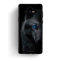Thumbnail for samsung note 9 Dark Wolf θήκη από τη Smartfits με σχέδιο στο πίσω μέρος και μαύρο περίβλημα | Smartphone case with colorful back and black bezels by Smartfits