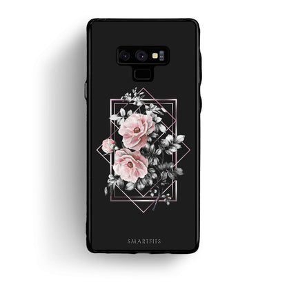 4 - samsung note 9 Frame Flower case, cover, bumper