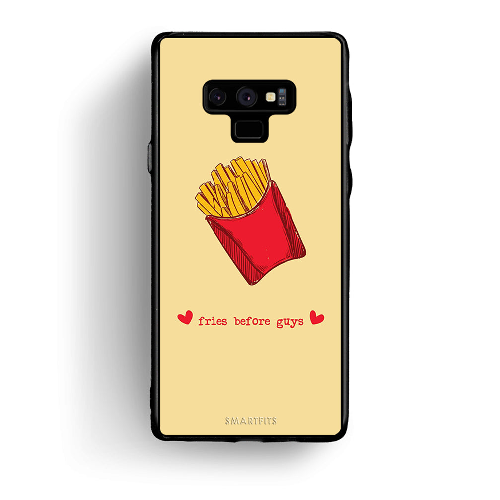 samsung note 9 Fries Before Guys Θήκη Αγίου Βαλεντίνου από τη Smartfits με σχέδιο στο πίσω μέρος και μαύρο περίβλημα | Smartphone case with colorful back and black bezels by Smartfits