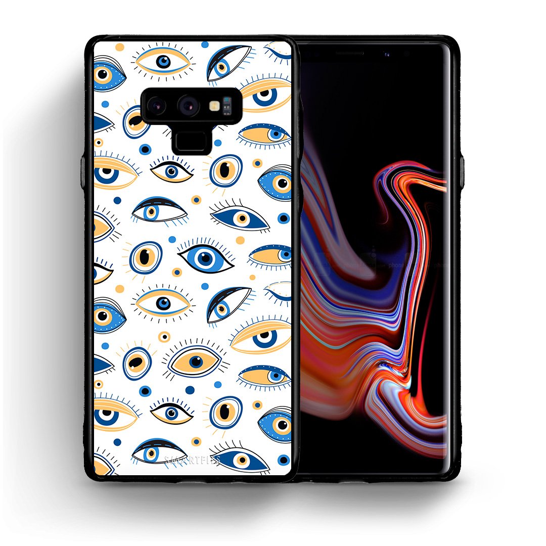 Θήκη Samsung Note 9 Ftou Ftou από τη Smartfits με σχέδιο στο πίσω μέρος και μαύρο περίβλημα | Samsung Note 9 Ftou Ftou case with colorful back and black bezels