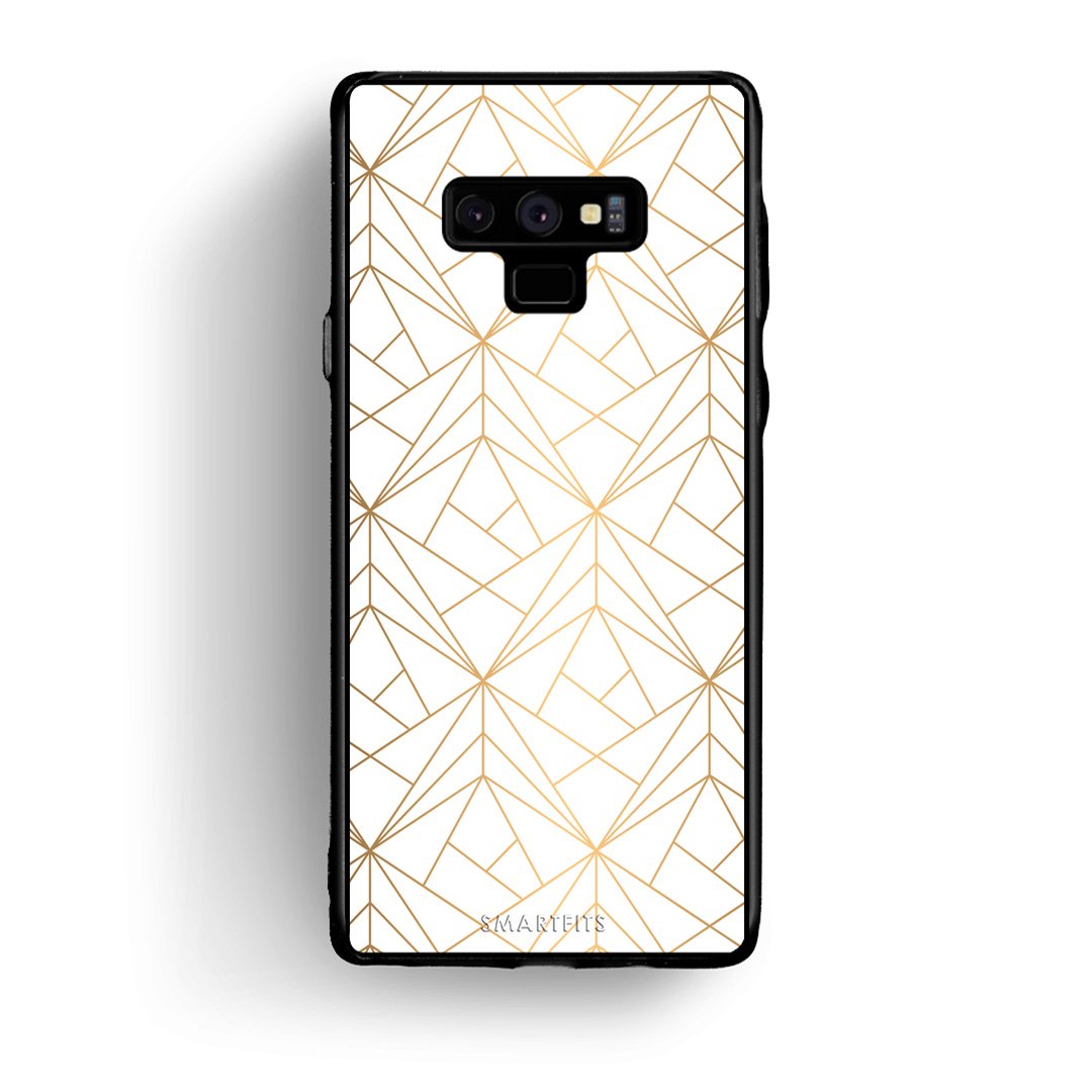 111 - samsung galaxy note 9 Luxury White Geometric case, cover, bumper