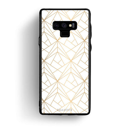 111 - samsung galaxy note 9 Luxury White Geometric case, cover, bumper