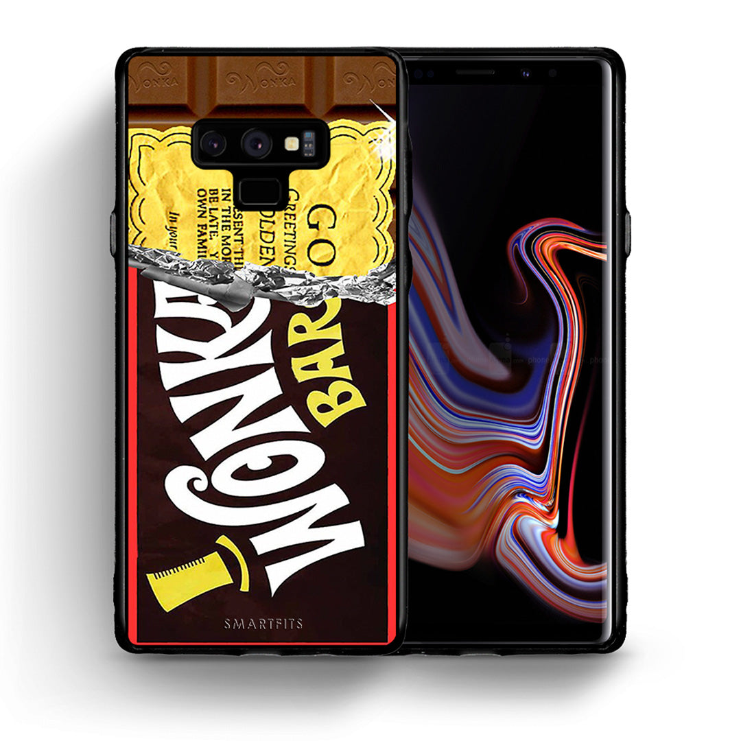 Θήκη Samsung Note 9 Golden Ticket από τη Smartfits με σχέδιο στο πίσω μέρος και μαύρο περίβλημα | Samsung Note 9 Golden Ticket case with colorful back and black bezels